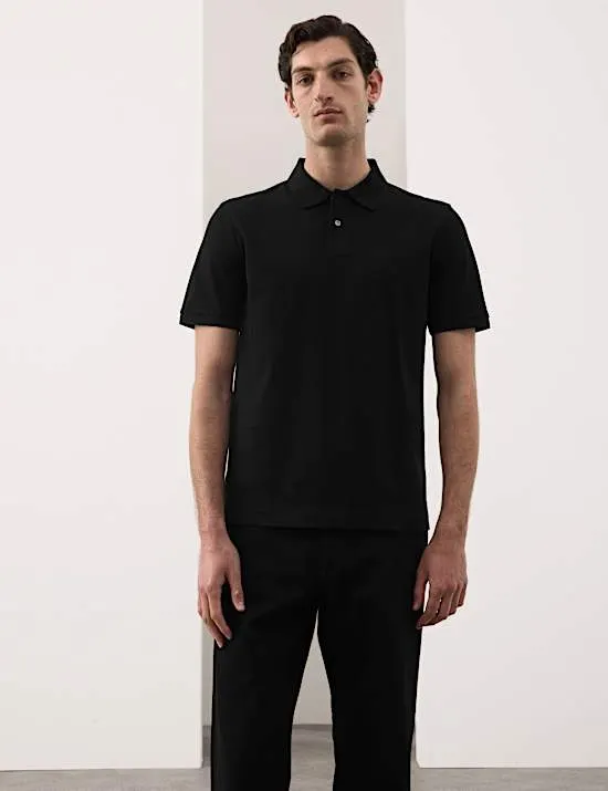 Feines Piqué-Poloshirt aus merzerisierter Baumwolle