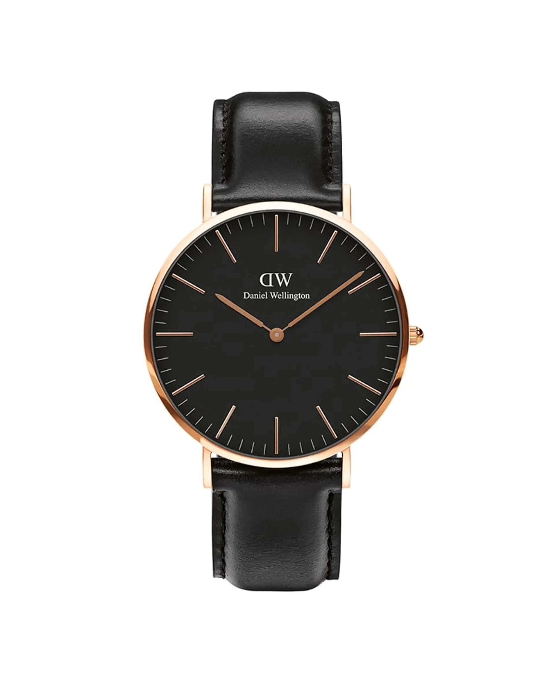 DW Classic Black Sheffield Rose herreklokke (40mm)