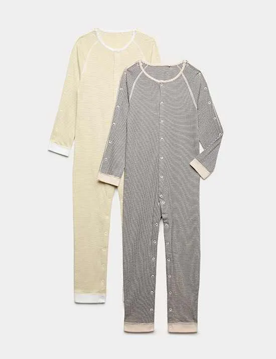 2 Pack Adaptive Pure Cotton Full Opening Sleepsuits (7lbs - 16 Yrs)