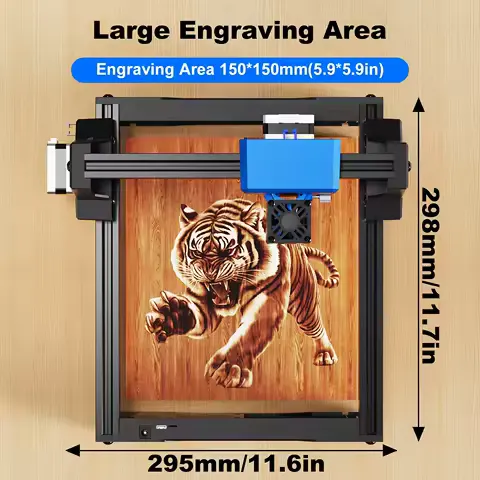 Laservii Desktop Laser Engraver for DIY logo Marking L1 Mini Laser Engraving Cutting Machine for Beginners Wood Leather Acrylic