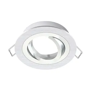 Portafaretto da incasso in alluminio GIOVE GU10 argento tondo IP23 INSPIRE