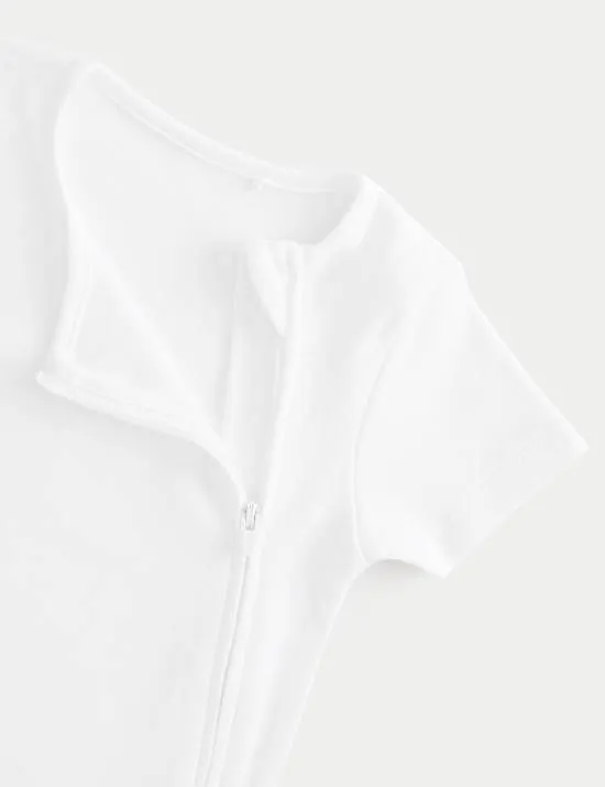 3 Pack Pure Cotton White Rompers (0-3 Years)