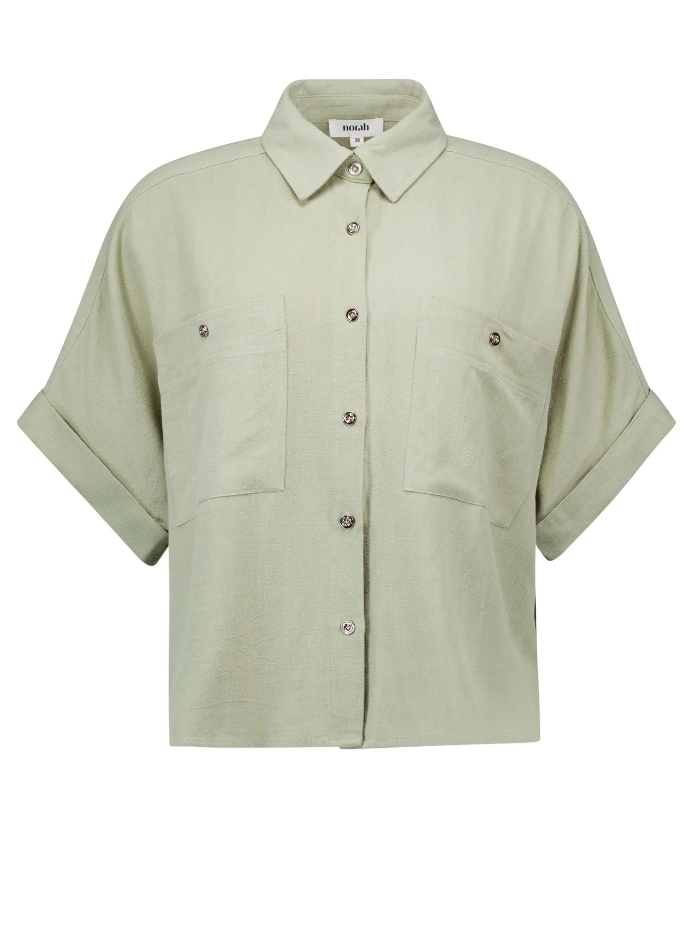 Groene blouse met klassieke kraag