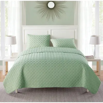 VCNY Home Nina 3 -Piece Grey King Quilt Set