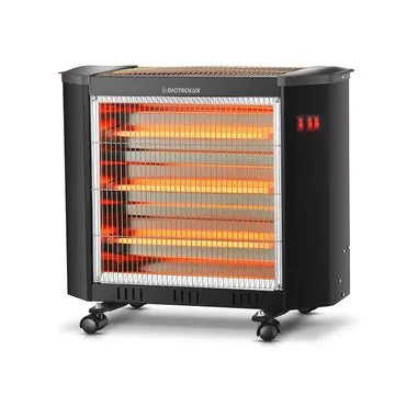 Stufa Elettrica al Quarzo 4 Elementi RH70 con Ruote e Protezione Antiribaltamento 2000 Watt