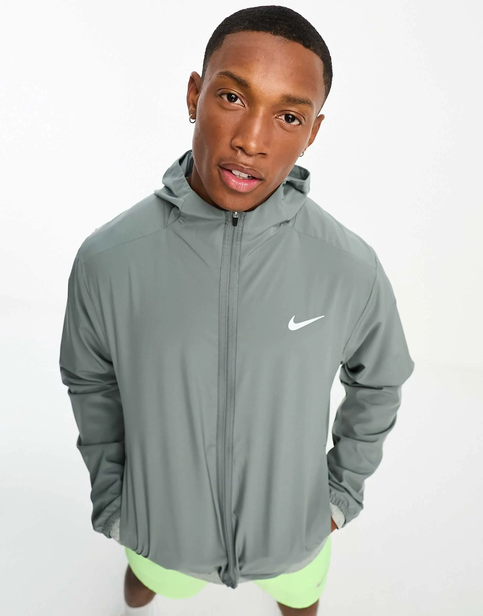 Nike Training Form Dri-FIT hooded jacket in grey
