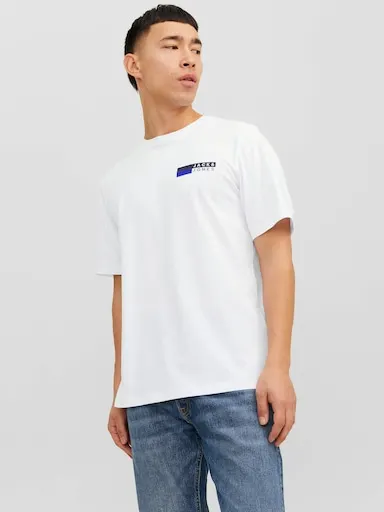 JACK AND JONES Corp Logo Tee In White