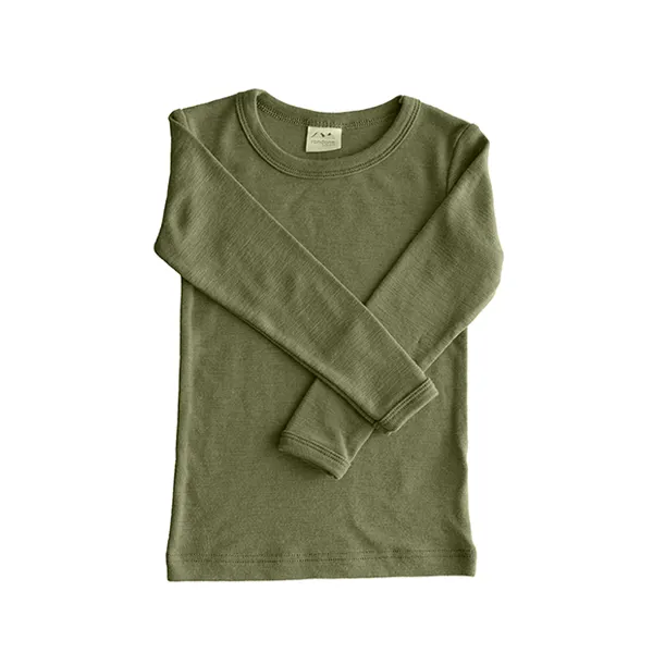 Rondane | Ull Trøye | Langermet | Moss Green