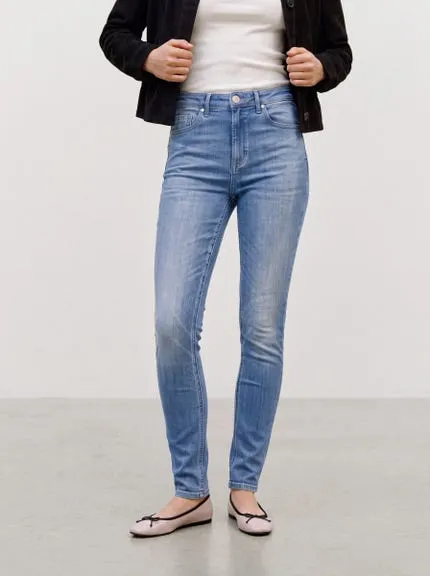 VMPOLLY Middels høyt snitt Skinny Fit Jeans