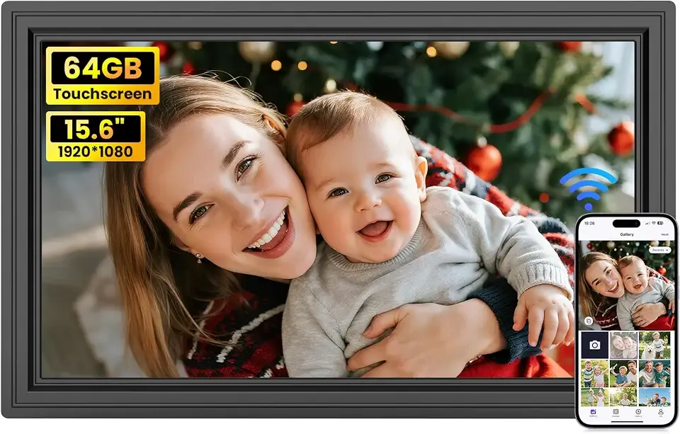 Uhale 15.6" Digital Picture Frame Large WiFi 64GB Electronic Photo Frames