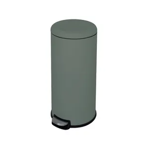 Cubo de basura con pedal DELINIA verde 28 litros