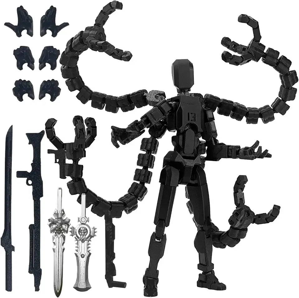 Assembly Completed T 3D Printed Dummy Robot 13 Action Figure | Lucky Multi-Articular,Upgraded Tight Joints,Collectors Desktop ornament dynamic modeling