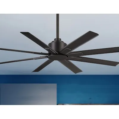 Xtreme H2O 84-in Black Uncovered Outdoor Ceiling Fan Without Light and Remote Control Included