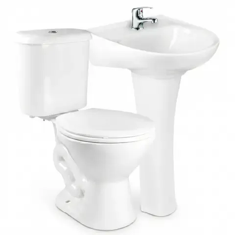 Sala baño con grifería kit instalación y desagüe