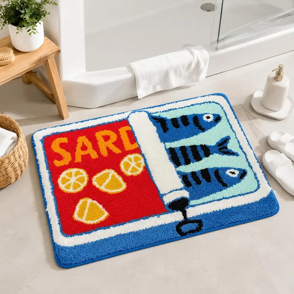Fish Bath Mat, Fish Rug, 21X29″ | Soft Absorbent, Non-Slip Quick Dry, For Bathroom, Kitchen, Entryway, Machine Washable