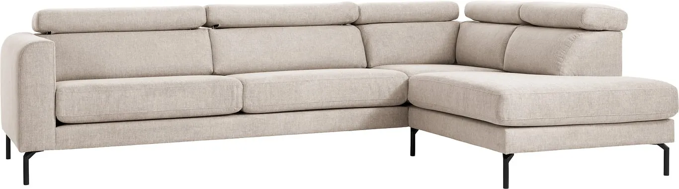 Capri hjørnesofa m/åpen ende Beige