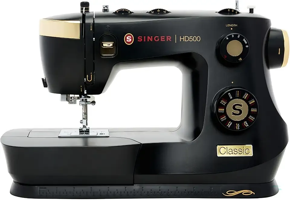 SINGER Heavy Duty 500 Classic Sewing Machine with Accessory Kit | Strong Motor with Enhanced Piercing Power, 23 Built-In Stitches, Full Metal frame, 1-step Buttonhole & LED Light