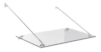 Glas Vordach mit Edelstahl ca. 140x90cm