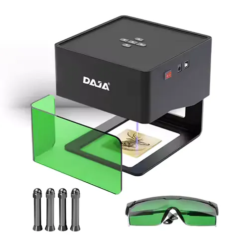 US DAJA DJ6 Laser Engraver DIY Marking Portable Engraving Machine for DIY Handcraft Logo Mark Printer 80x80mm Carving Area 4PC