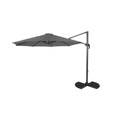 Deluxe-Ampelschirm - anthrazit - achteckig - Ø 300 cm