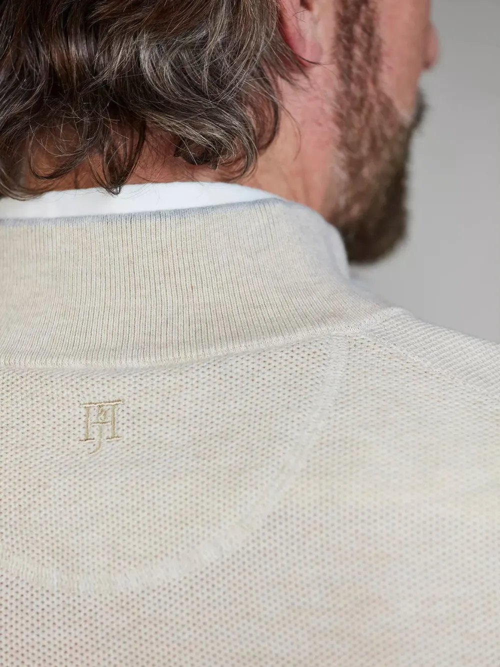 HALF-ZIP STRUCTURE SWEATER