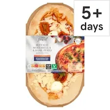 Tesco Finest Buf/Mozz And Basil Pesto Wdfired Pizza 220G