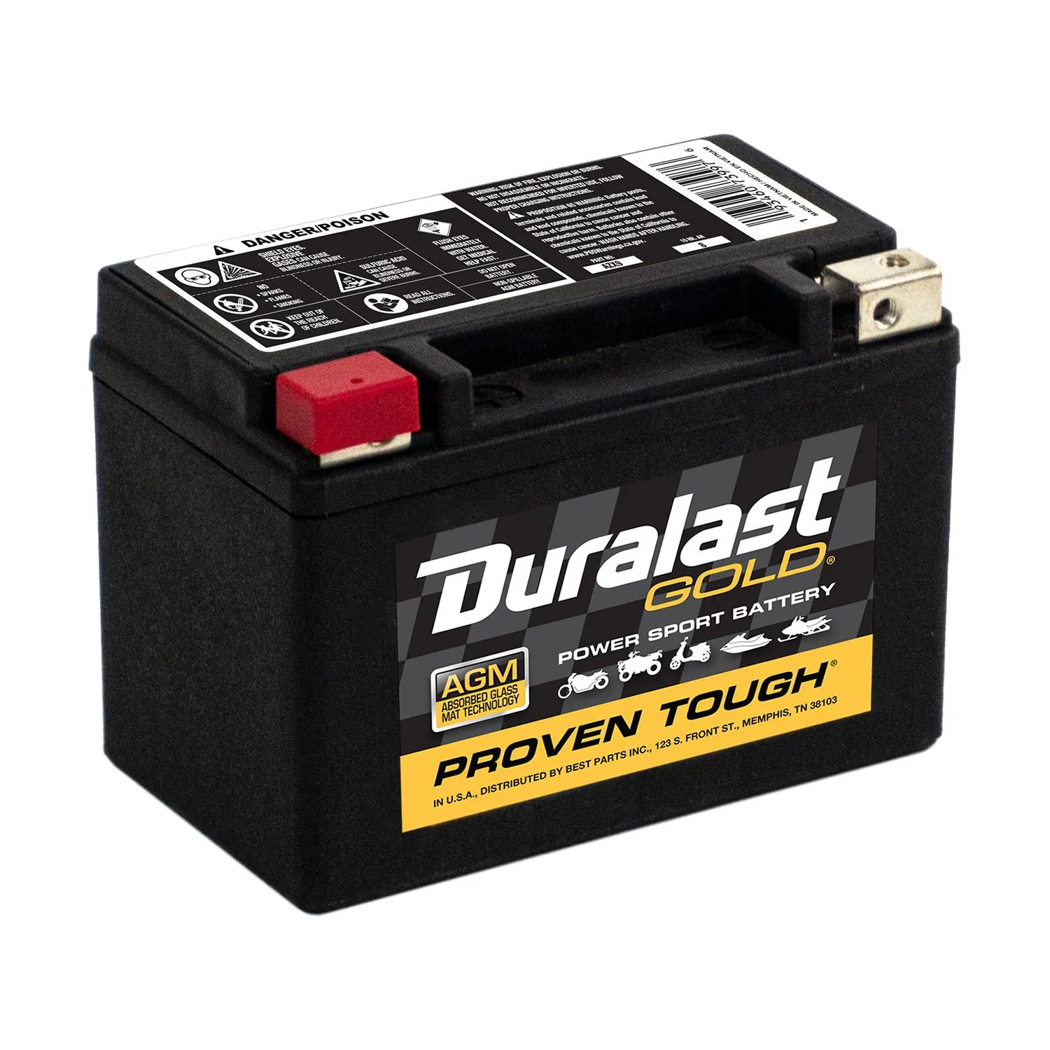 Duralast Gold AGM Battery / Group Size Powersport AZX9