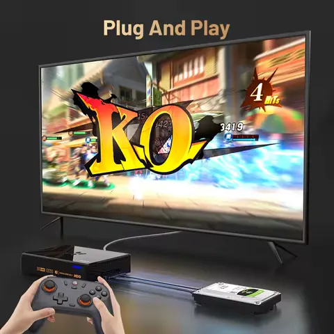Kinhank Super Console X5 PRO Retro Video Game Consoles Plug and Play 320G/4T with 10000+ Games for PS2/WII/SS/DC/N64/MAME