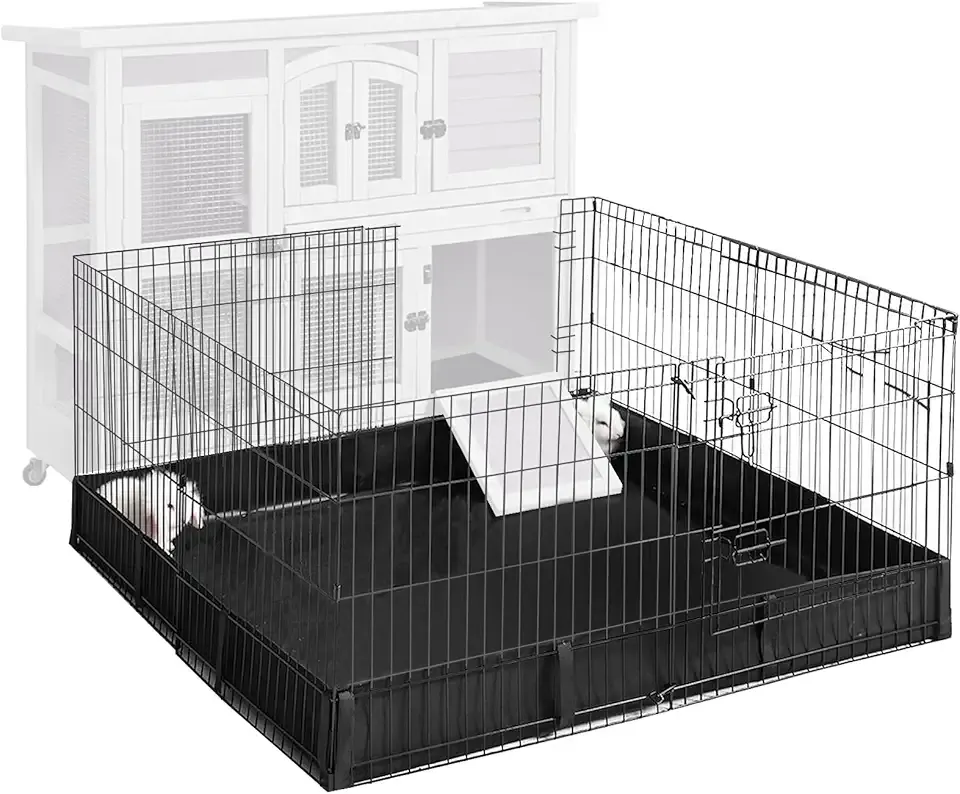 Aivituvin Pet Playpen Guinea Pig Cage Small Animal Rabbit Exercise Pen with Waterproof Floor Liner - Extension Playpen ONLY