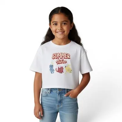 Playera Fantastic Niña Estampado Summer Vibes