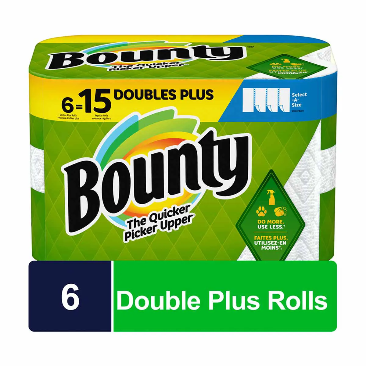 Bounty Select-A-Size Paper Towels Double Plus Rolls, 6 ct