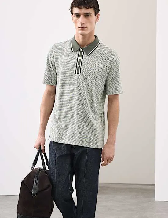 Weiches Polohemd mit hohem Modalanteil und Spitzkragen