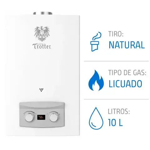 Calefont Gas Licuado 10 Litros Tiro Natural Ionizado