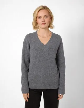Pullover - Oversized Fit - grigio