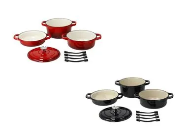 Set de cazuelas de hierro fundido