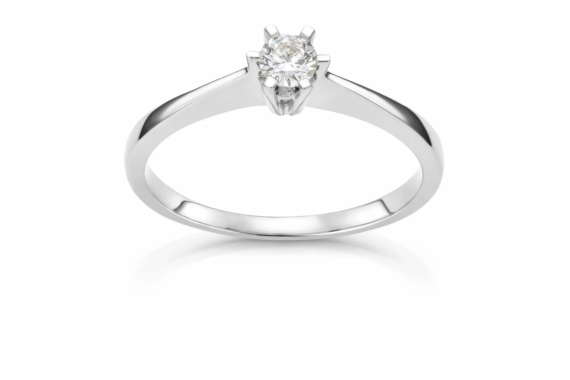 Helene diamantring i 585 hvitt gull 0,20 ct
