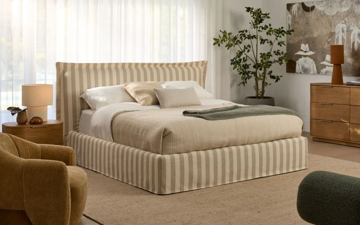 Bed Frame with Gas Lift Storage