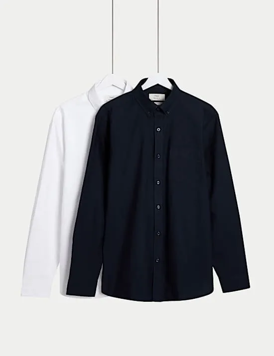 2er-Pack Ultimate Regular Fit Oxford-Hemd aus reiner Baumwolle