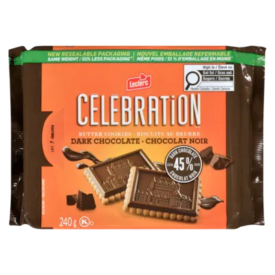 Celebration Butter Cookies Dark Chocolate