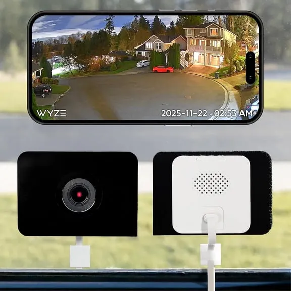 Wyze Window Camera, WiFi Indoor HD Home Security Camera, Upgraded Color Night Vision, Anti-Glare, AI-Powered Motion Detection, Easy & Quick Setup, 24/7 Recording, Includes 1 Month Free Cam Plus