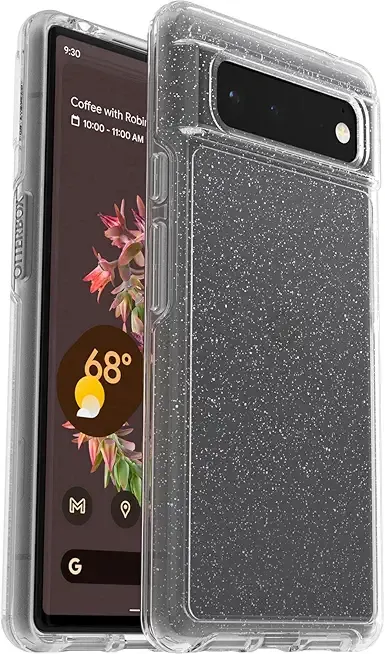 OtterBox Pixel 6 Symmetry Series Case - Stardust, Ultra-Sleek, Wireless Charging Compatible, Raised Edges Protect Camera & Screen