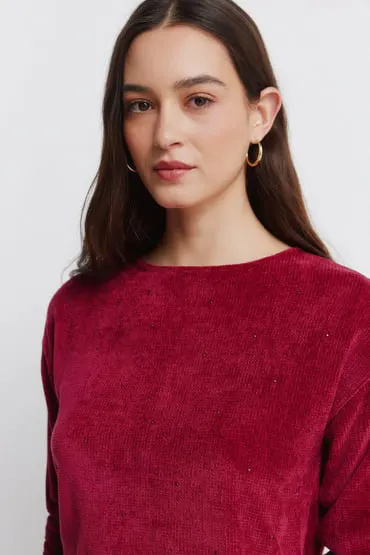 Camiseta chenilla tachas