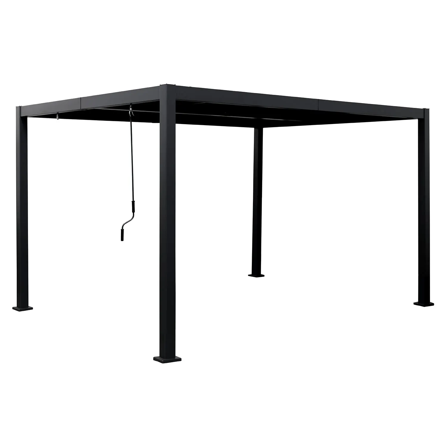 Pergola in Alluminio Sirio con Alette Regolabili Grigia 3x4