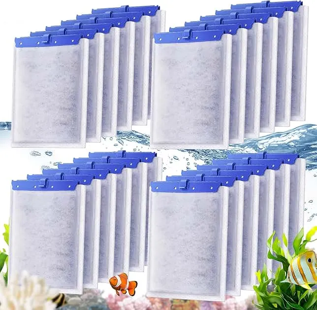 Esctabalt New Upgraded 6-in-1 24-Pack Aquarium Filter Cartridges, Designed for Tetra Whisper Bio-Bag Filter Cartridges Large, Fits Tetra Whisper Filter Large — Fits IQ/PF/20i/40i, 20-60 Gallon Tanks