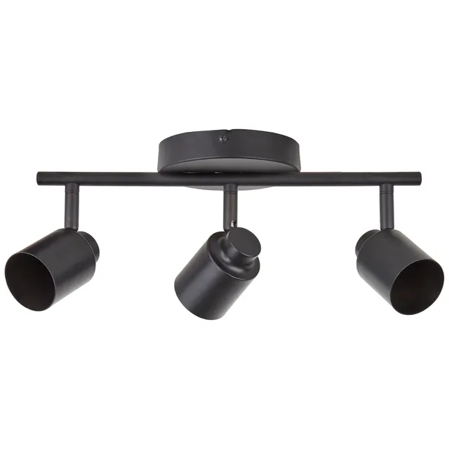 Faretto decorativo senza fonte luminosa Tekla in acciaio nero GU10 3 luci INSPIRE