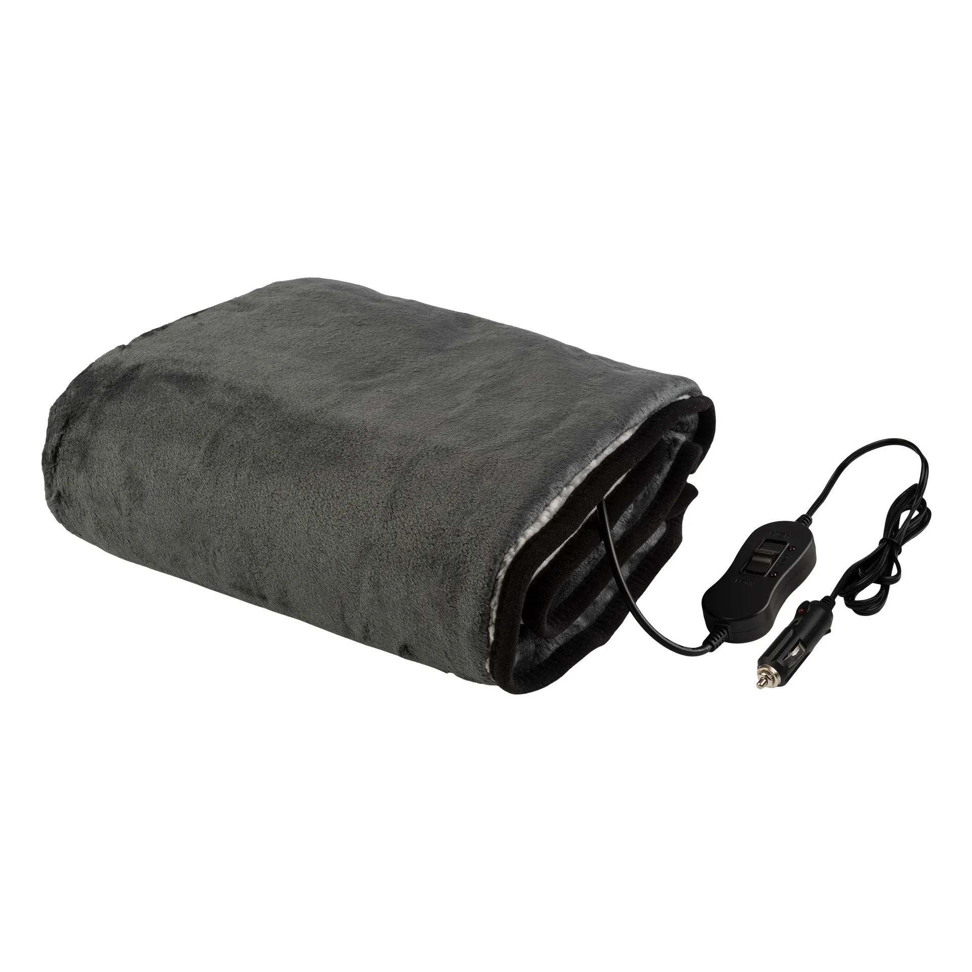 Gray 45-in x 60-in Fleece Heated blanket