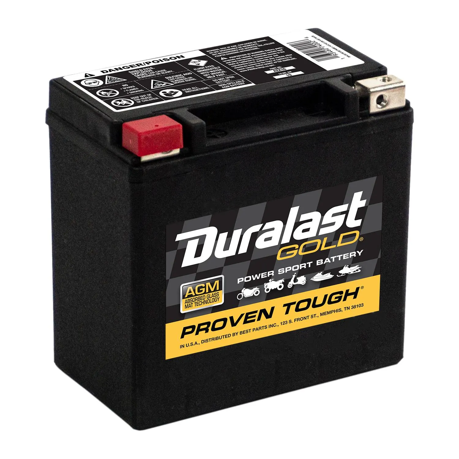 Duralast Gold AGM Battery / Group Size Powersport AZX16
