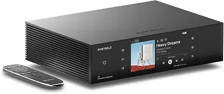 Eversolo T8 Music Streamer Transport with Remote | Dual Femtosecond Clocks, Fully Electrical Isolation Output & Stream Tidal, Qobuz and More | IIS, Coaxial, AES/EBU, USB Audio, and Optical Output