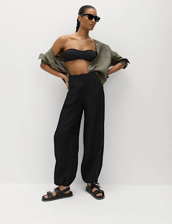 Ballonhose aus reinem Leinen