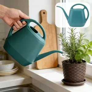 BEAFACE Annaffiatoio a beccuccio lungo da 2 litri, spruzzatore in plastica, adatto per piante da interno ed esterno, orti e piante in vaso.